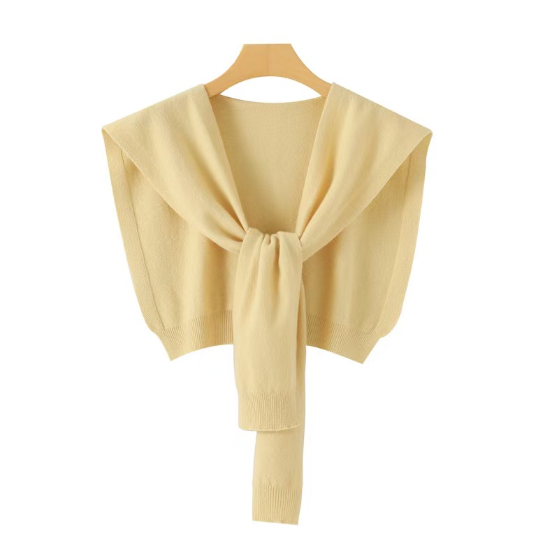 K1457 Wool shoulder shawl with shirt stripes four seasons knitted wool scarf for women