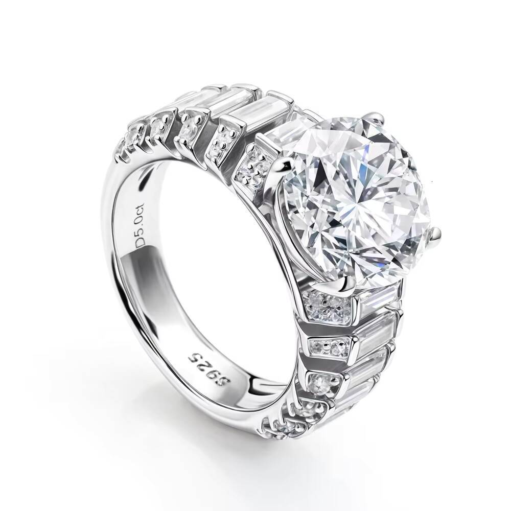 Wholesale New Design Luxury Fashion Jewelry S925 Silver Moissanite Diamond Ring for Jewelry Gift