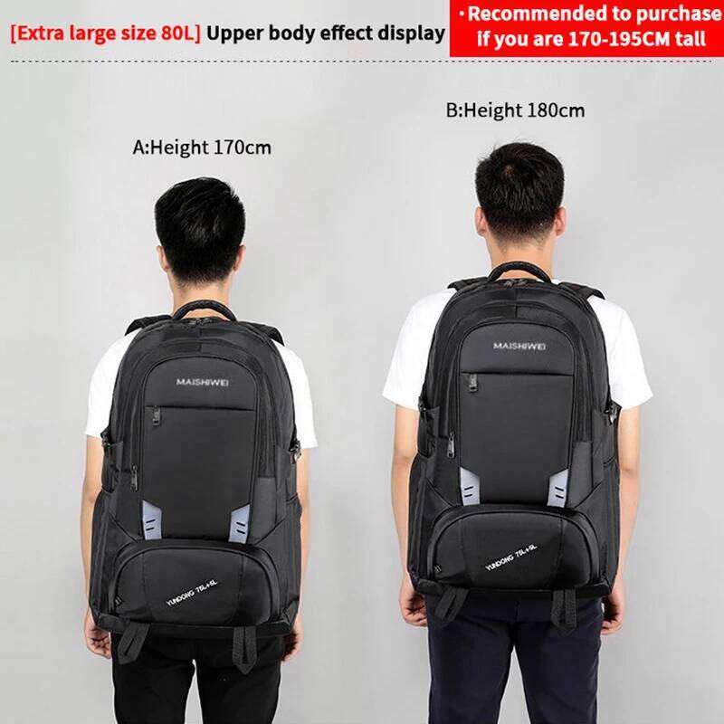 Men's 20-Inch Laptop 60 80 L Large Capacity For Men&Women Quality Business Backpack Oxford Travel Bag