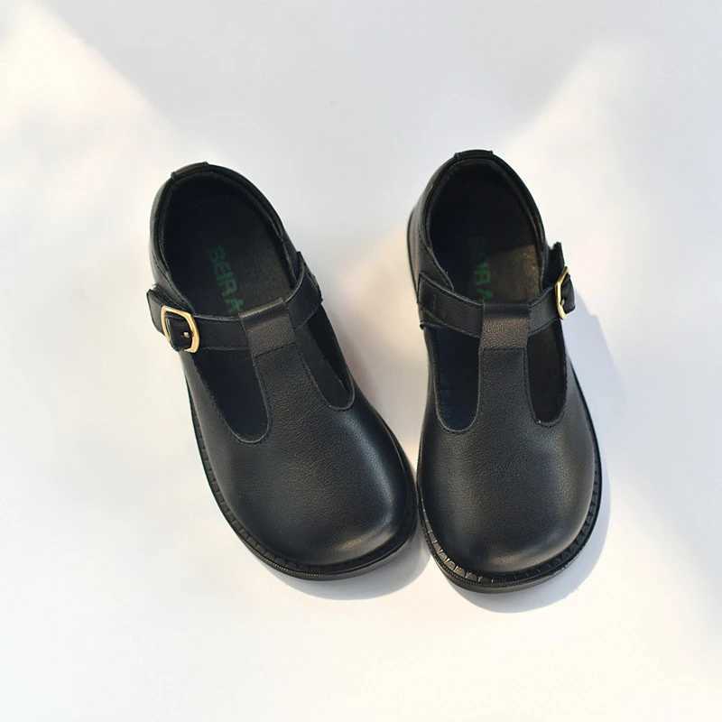 New High-end Genuine Leather Baby Girls Leather Shoes Spring Cowhide Soft Bottom Princess School Shoes Boys Flats Shoes XJ250724