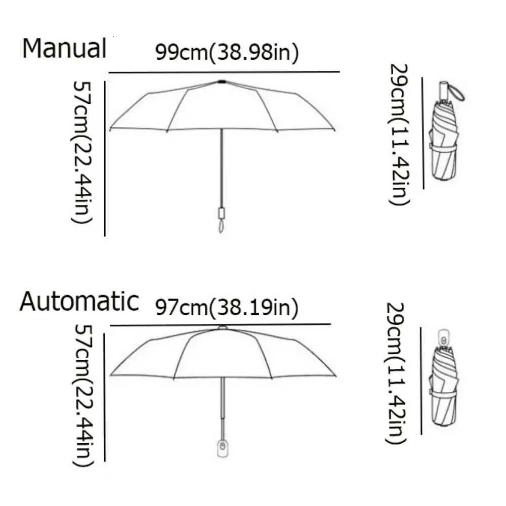 Dog Pattern Folding Umbrella Automatic/Manual UV Protection Sun Protection Umbrella Tri-Folded Umbrella Cartoon R250724