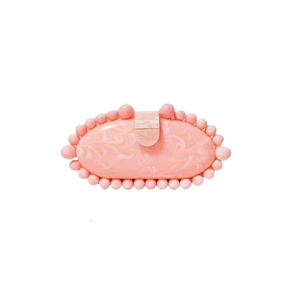 Designer Luxury Evening Diamond Acrylic Bead Bag Shell High-End Elegant Women's Banquet Evening Clutch