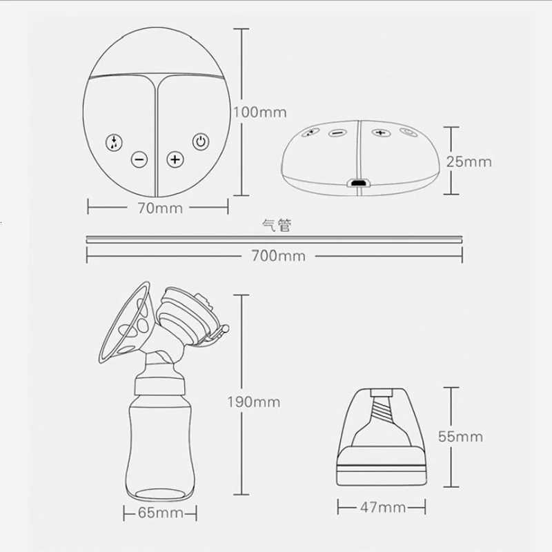 New Electric Double Breast Pump USB BPA Free Breast Pumps Baby Breast Feeding With Nursing Pads and Breast Milk Storage Gift Set X250724