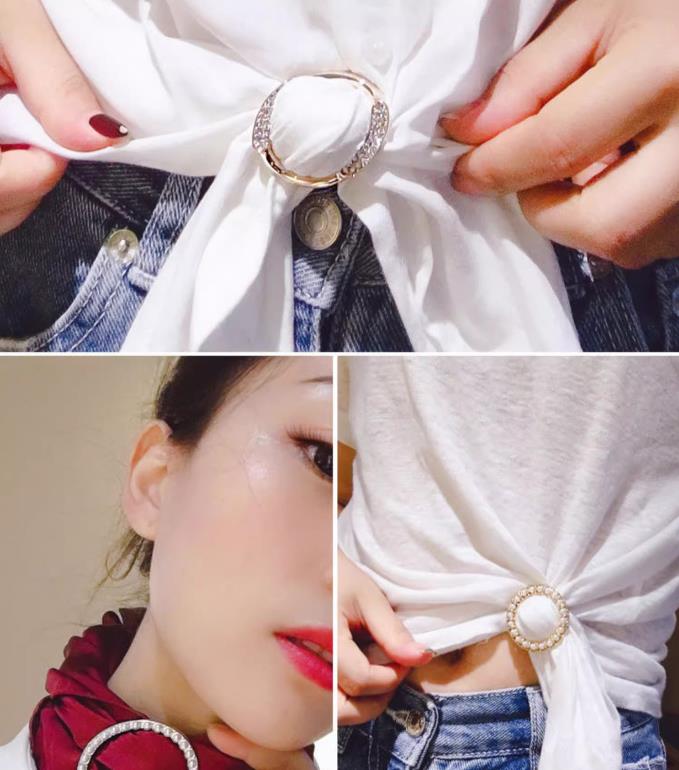 Chic Shirts & Clothing Tie-on Embellishments Adjustable Buttoned Details for Enhanced Style