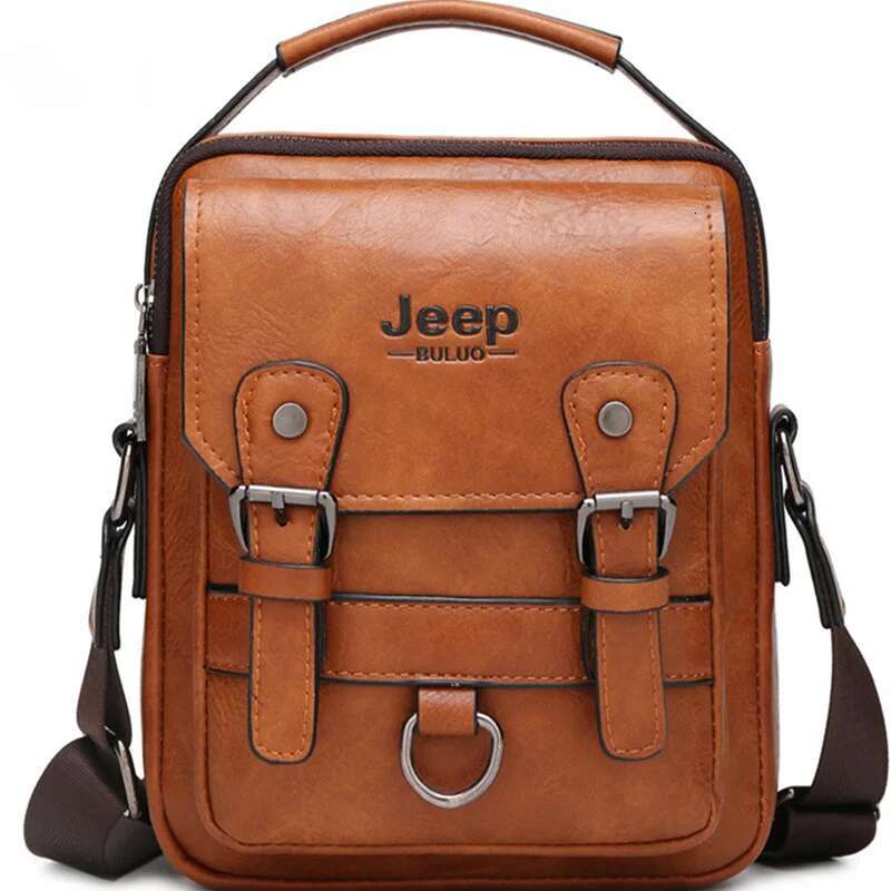 Multi-Function Business Handbags Men New Man's Shoulder Large Capacity Leather Messenger Bag Crossbody Big Brand