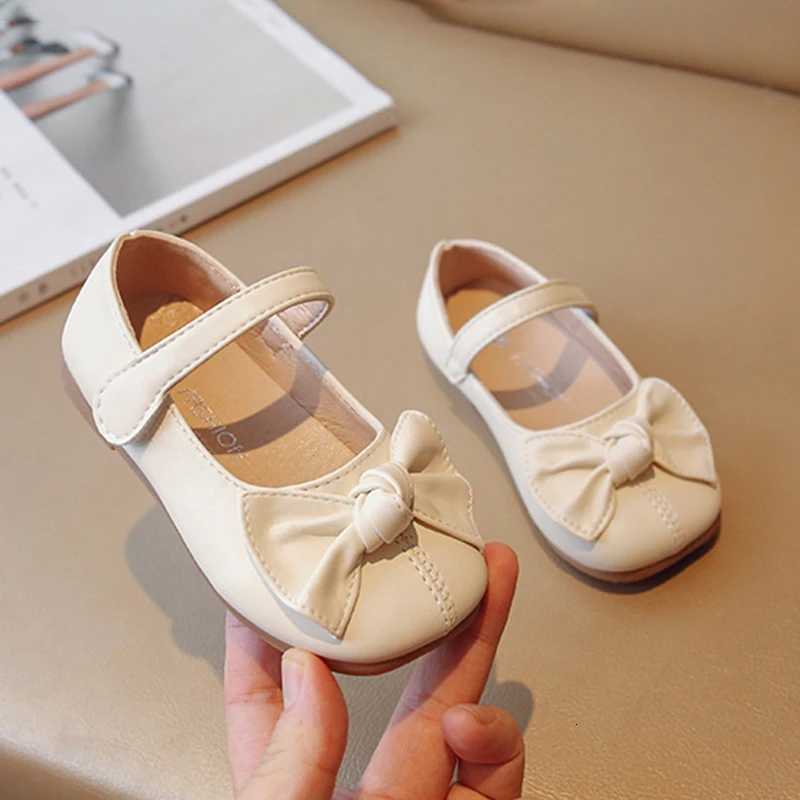 100% Cotton Linen Cotton Linen Girls Leather Shoes with Bow-knot Princess Sweet Single Shoe Cute Soft Comfortable Child Flats Kids Shoes XJ250724