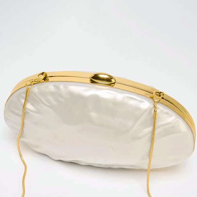 Designer Luxury Evening Diamond French Marble Pattern Acrylic Evening Bag Trendy High-End Glossy Women's Clutch