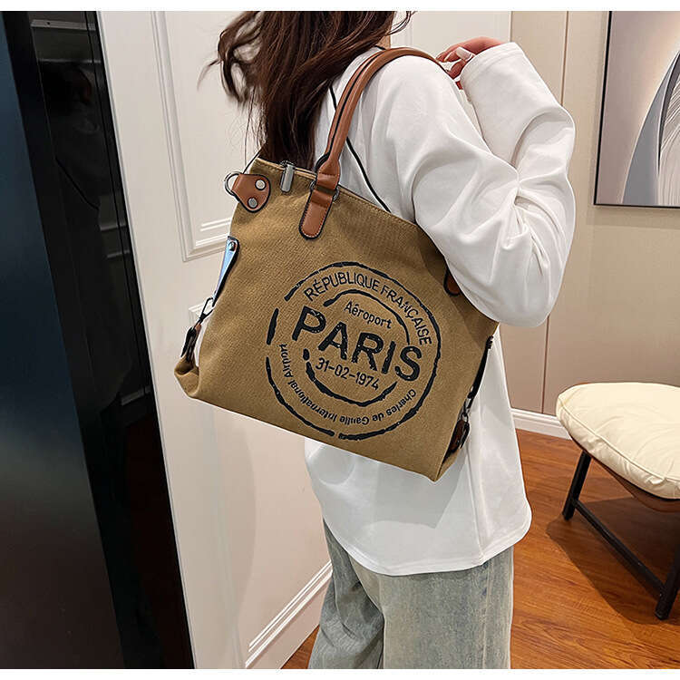 New Fashion Handbag for Women Trendy Letter Tote Large Capacity Crossbody Shoulder Bag