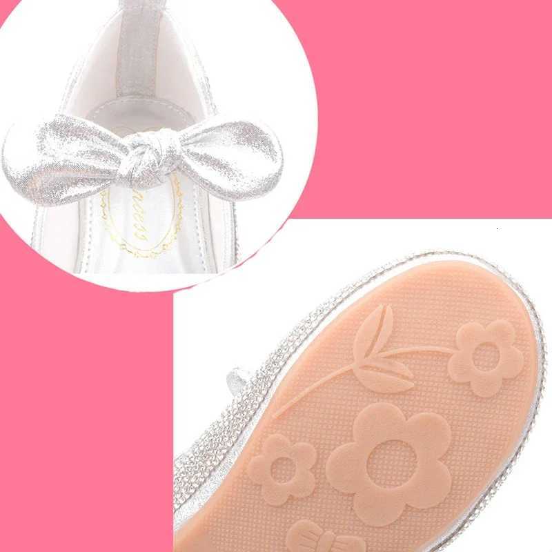 Girls Princess Shoes Glitter Dress Wedding Shoes Girls Kids Leather Shoes for Children Girl Butterfly Silver Gold Girl Shoes XJ250724