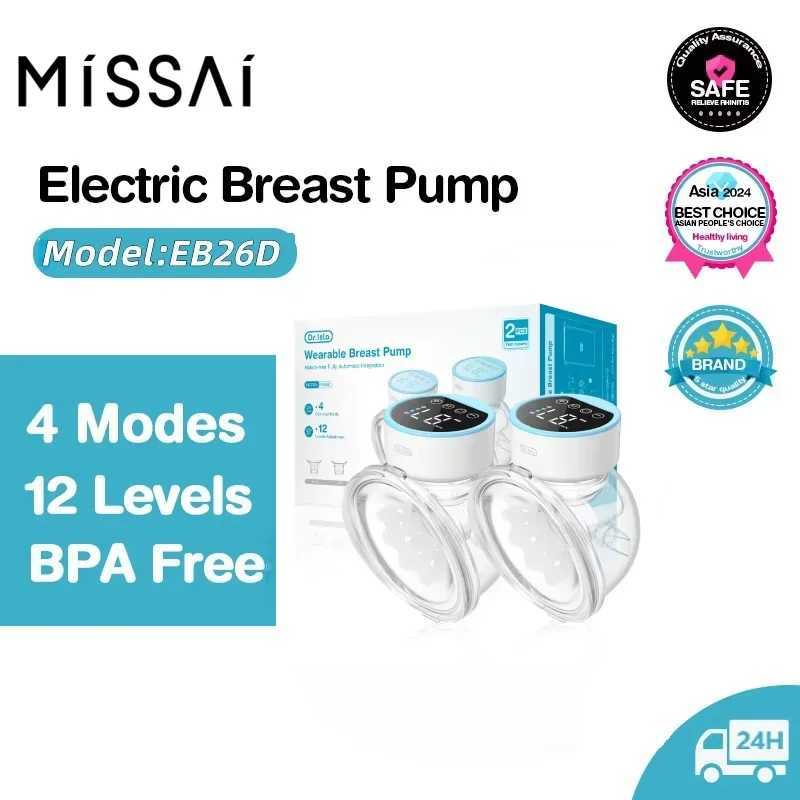 2pcs Portable Electric Breast Pump Silent Wearable Hands-Free Newborn Milk Extractor Automatic Milker BPA Free Breastfeeding X250724