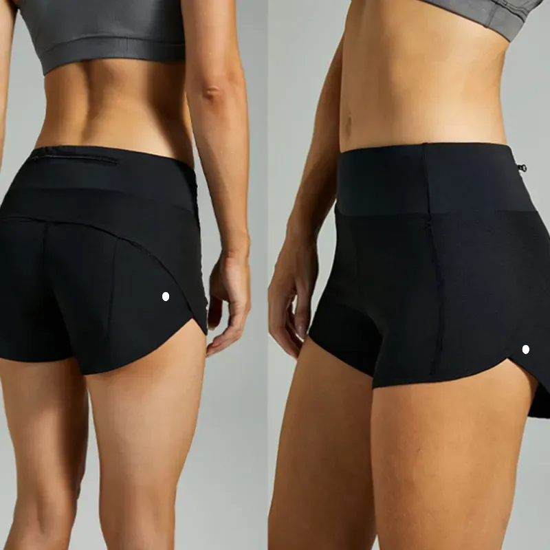 Womens Shorts Speed Up High-Rise Lined Waist Sports Yoga Shorts Sports Quick Drying Loose Running Clothes Back Zipper Pocket Fitness Yoga