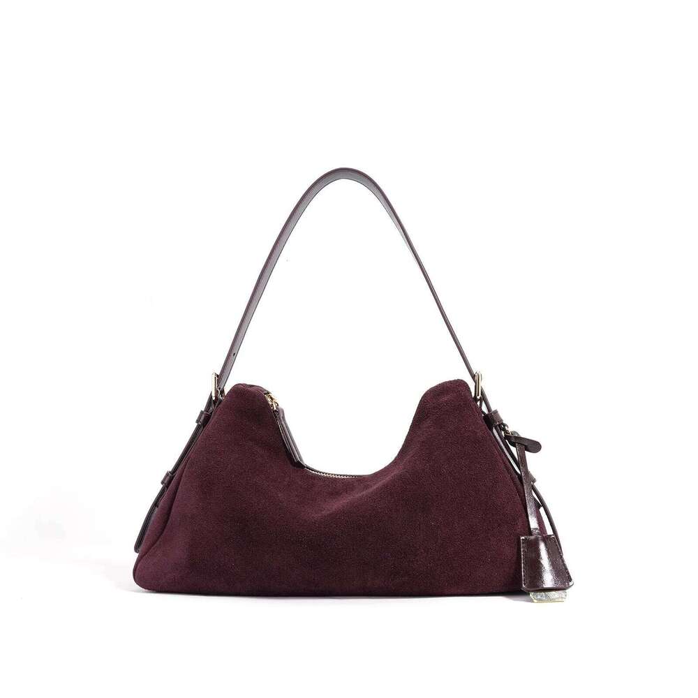 Women's Bags Designer Simple Autumn Winter Colletion Grey Brown Roomy Bi Boston Tote Soft Matte Suede Cow Leather Women's Handba Shoulder