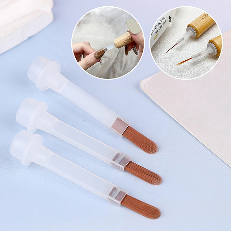 40/60 Pcs Nail Polish Brush With Double Head Pen Can Replacement Head Brush Nail Brush Liquid Applicators Manicure Tools 250716