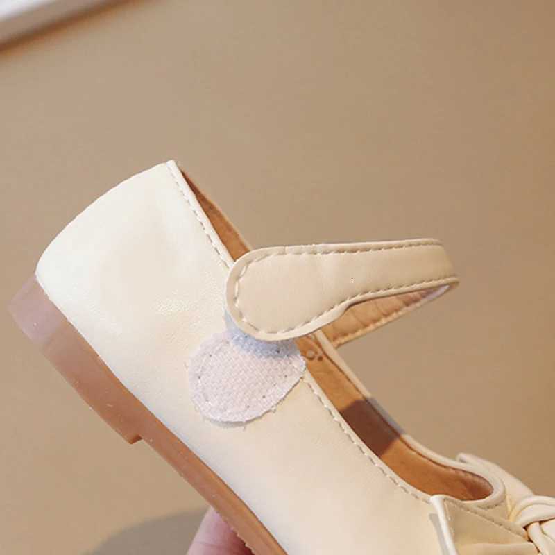 100% Cotton Linen Cotton Linen Girls Leather Shoes with Bow-knot Princess Sweet Single Shoe Cute Soft Comfortable Child Flats Kids Shoes XJ250724