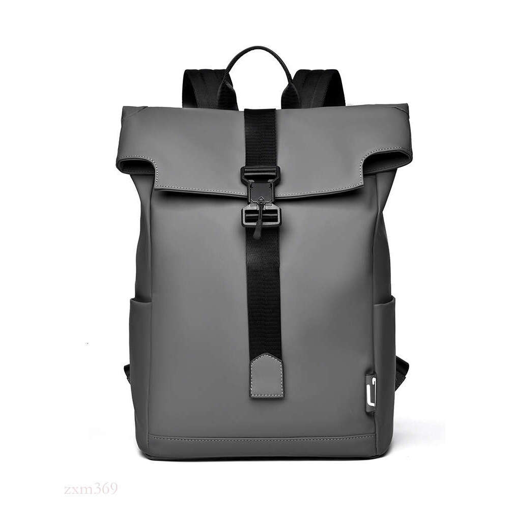 New Trendy High-end Casual Flip Cover Magnetic Buckle Travel Men's Backpack