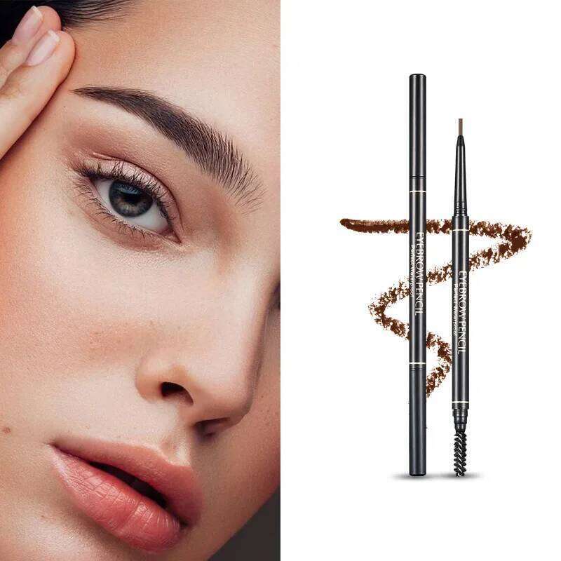 1.5mm Fine with Double Head Automatic Rotation, One Line Eyebrow Pencil Waterproof and Free Makeup Pen X250725