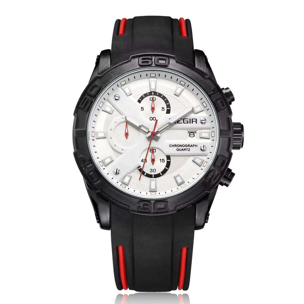 MEGIR Men's Sports Chronograph Watch - Silicone Strap, Waterproof, Luminous, 46mm - Bulk Wholesale Watch