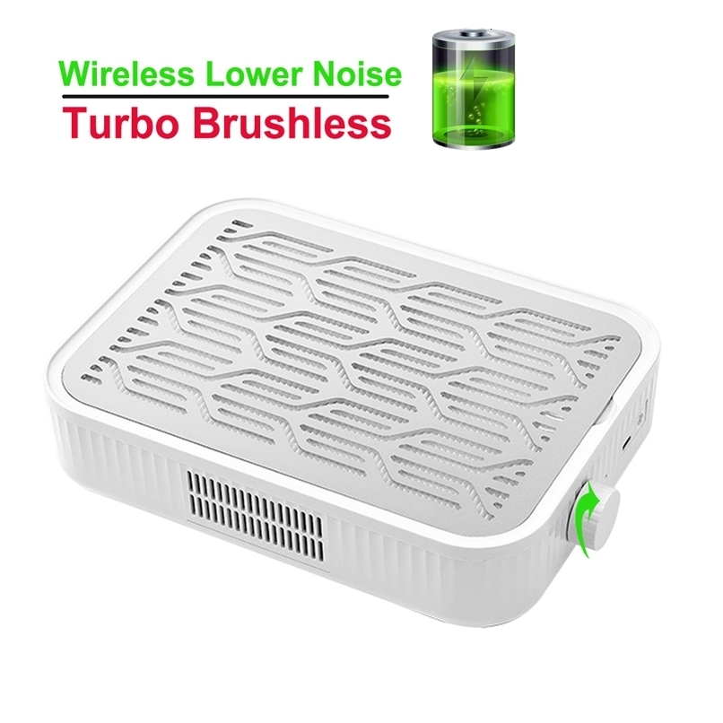 Wireless Brushless Nail Vacuum Cleaner with Removable Filters Speed Adjustable 48W Nail Dust Collector Low Noise 250725ww