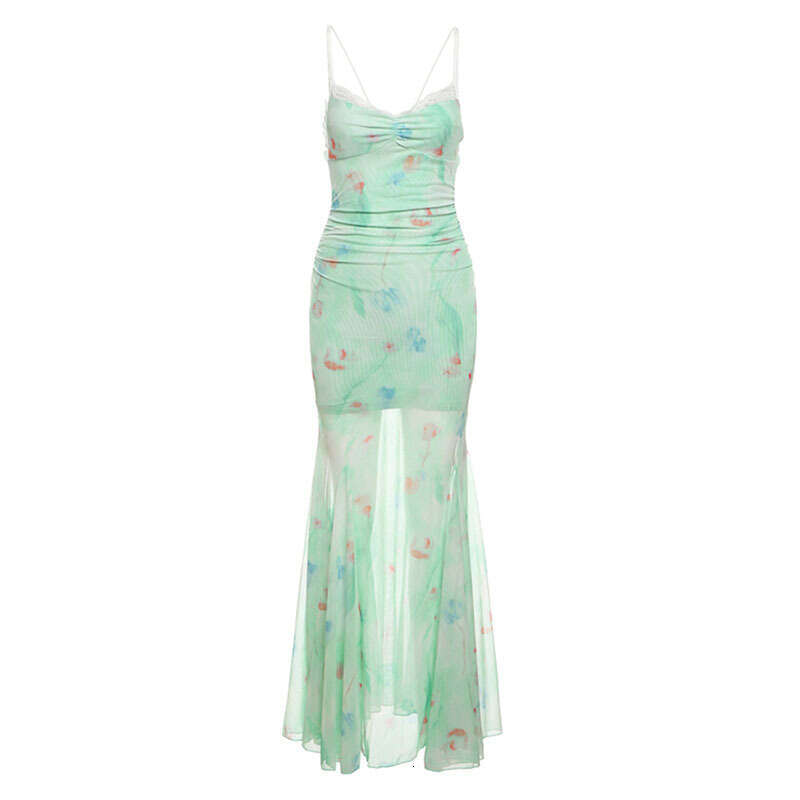 2025 Summer INS Style New Elegant High-End Slimming Waist-Cinching Sleeveless Dress 76a