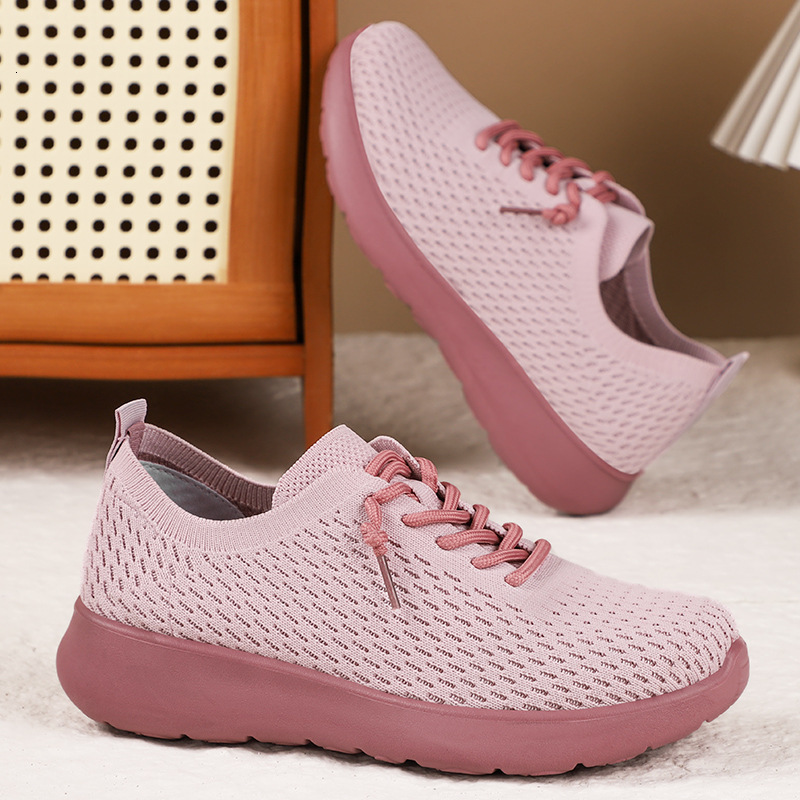 Women's Versatile New Soft Sole Casual Shoes Fashion Trend Mesh Breathable Couple Sneakers ddmythur