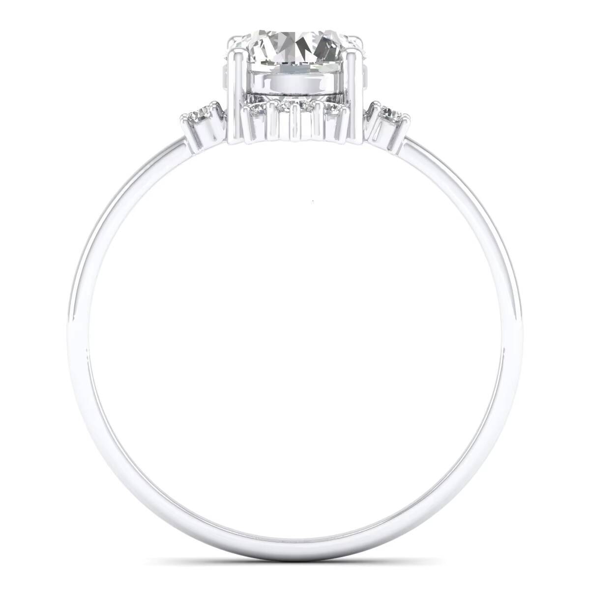 REYES 925 Sterling Silver Solitaire Moissanite Engagement Rings 10K 14K 18K Gold Premium Quality Fashion Jewelry for Women