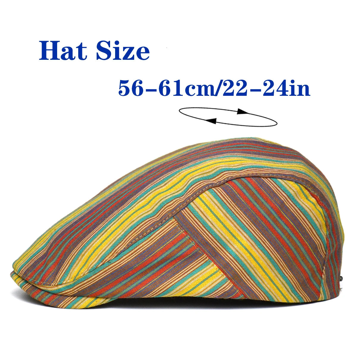 Striped Washed Denim Hats For Men Boinas sboy Caps Retro Baker Boy Hat Male Casual Gatsby Caps Women Chapeau Berets 250723