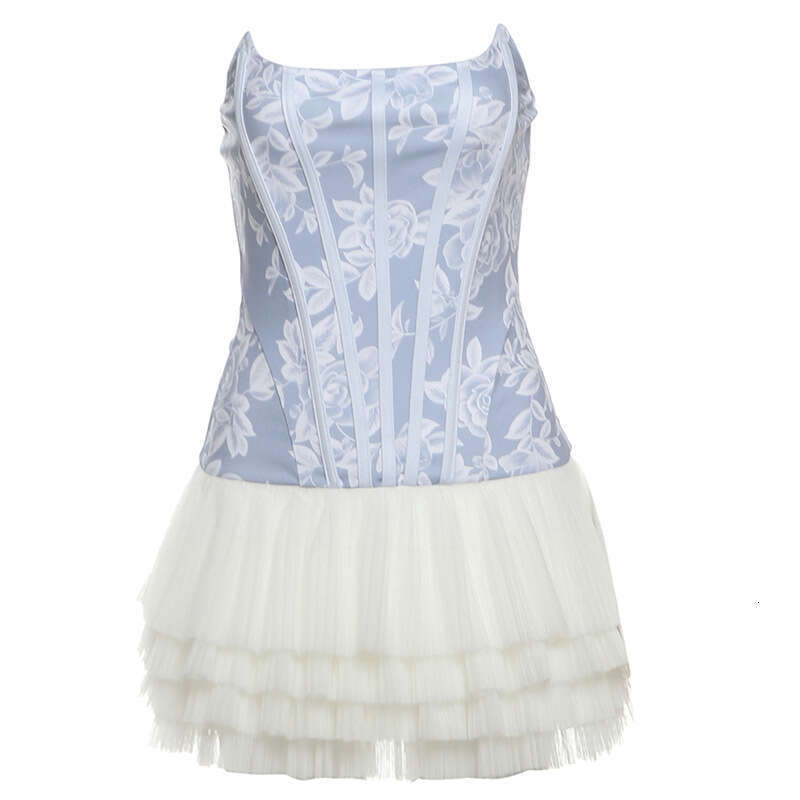 2025 Spring New Women's Solid Color Slim Fit Fashion Off-Shoulder Printed Dress e91