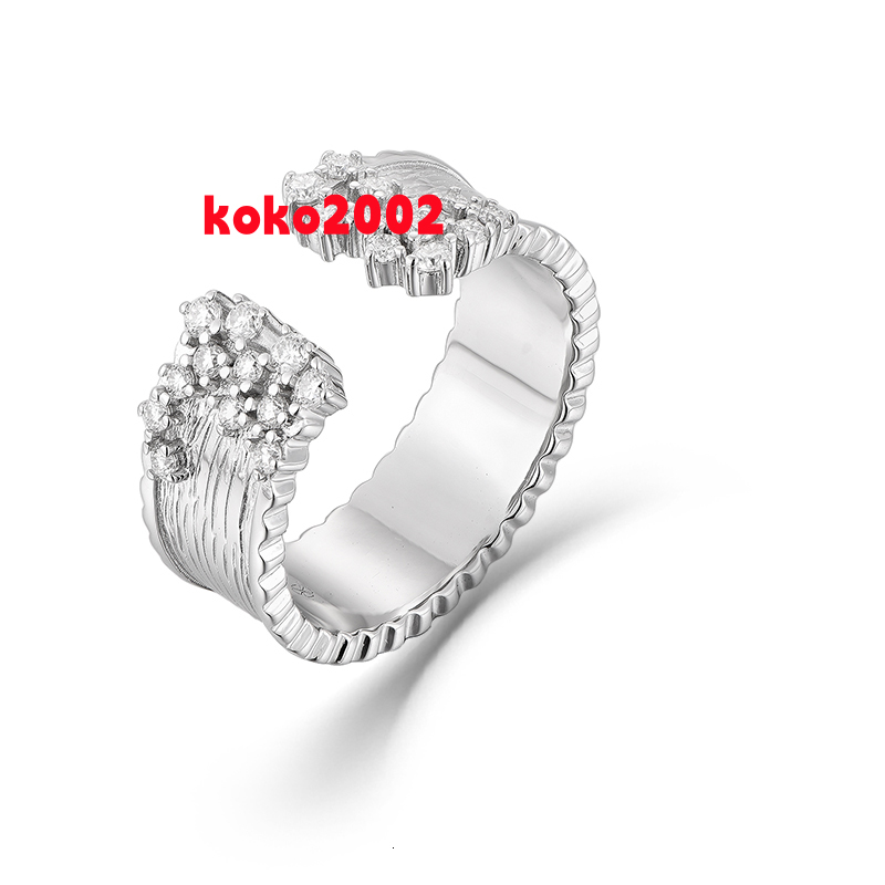 Sterling Silver Moissanite Ring Womens Fashionable and Simple Moissanite Ring Open Ring Customizable Name