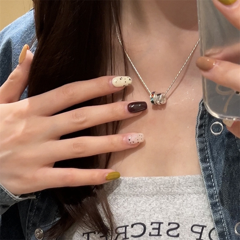 Letter Pendant Necklace Simple Versatile Niche High-End Clavicle Chain Choker Jewelry for Women