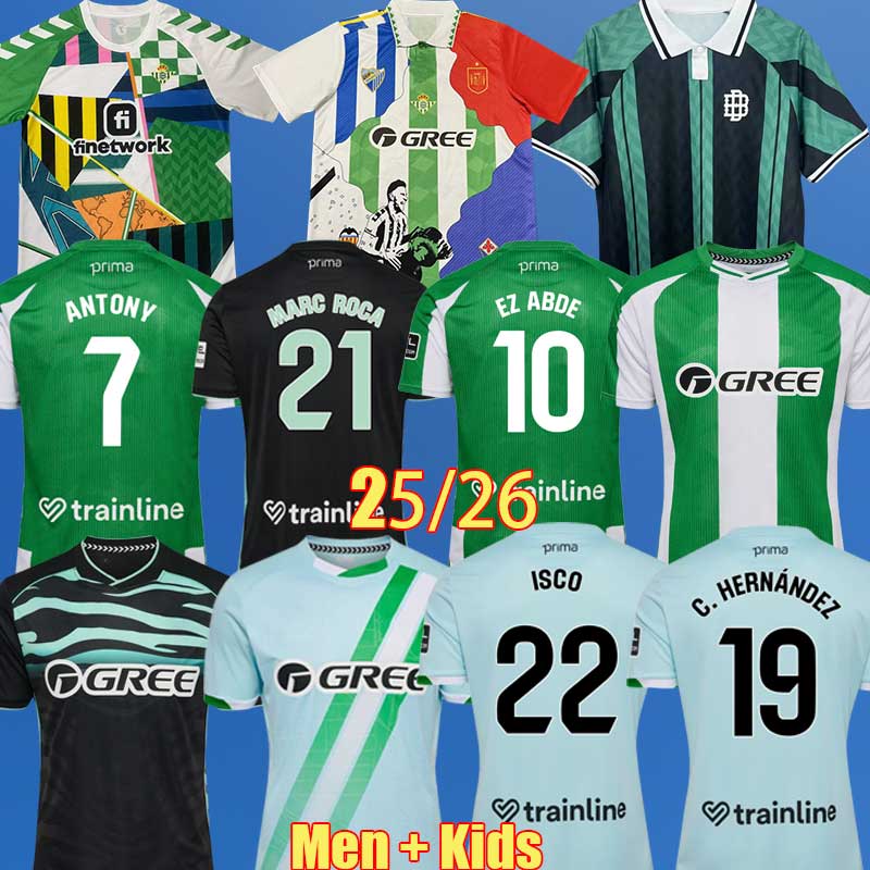 Real Betis Camiseta 25 26 ANTONY soccer Jerseys 2025 2026 Goalkeeper Shirts JOAQUIN LOCELSO futbol ISCO EZ ABDE Betis football Kids Final Conference League man kits