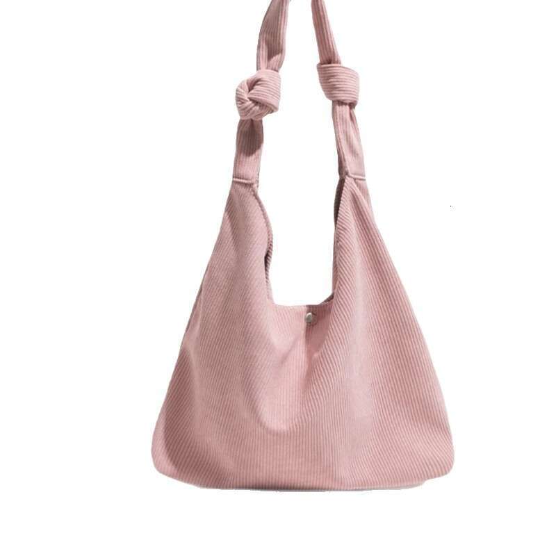 Leather Bag Bucket Bag Tote Bag Corduroy Single Shoulder Tote For Women Summer New Capacity Commuter Korean Style Simple Crossbody Large Ba