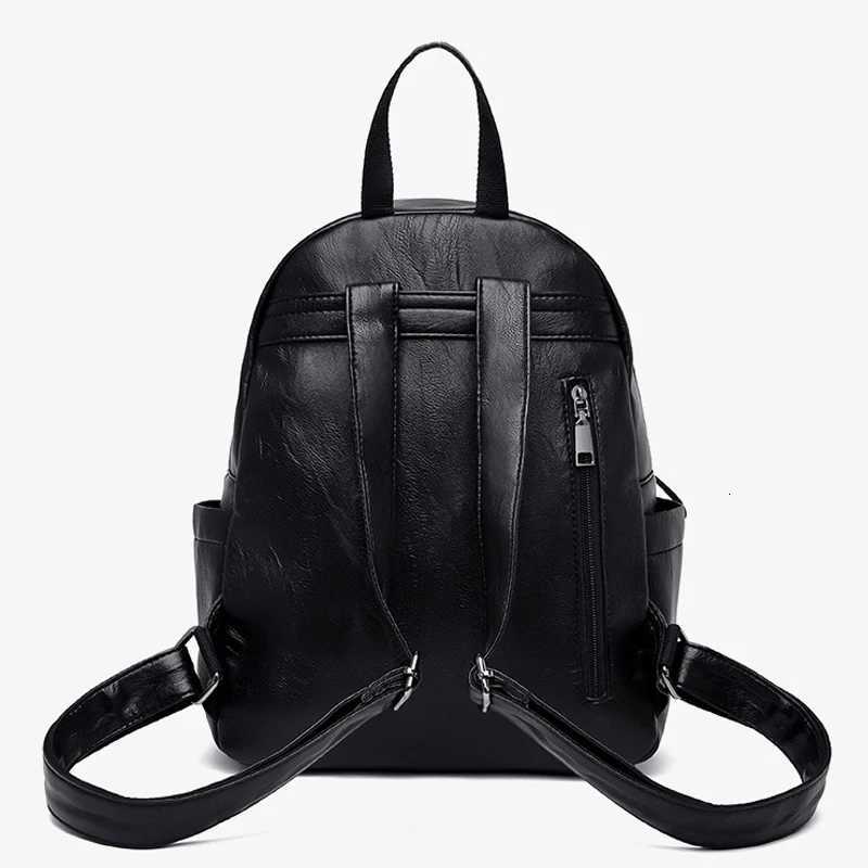 2023 Large Capacity Backpack Purses High Quality Leather Fem Vintage Bag School Bags Travel Backpack Ladies Bookbag Rucksack Y250724