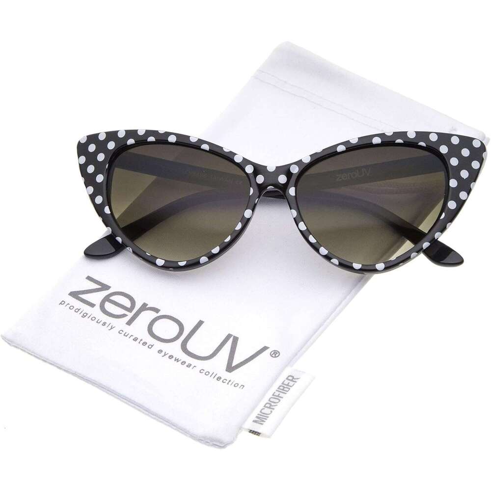 - Women's Retro Oversized High Point Cat Eye Sunglasses 54mm