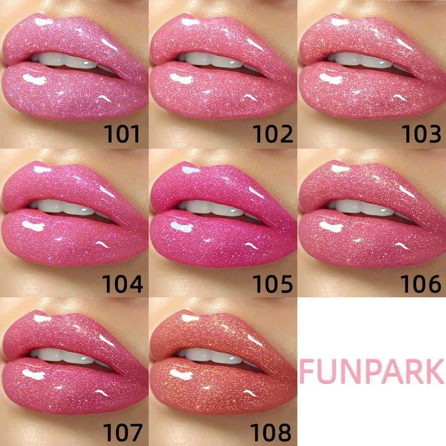 8 Color Glitter Shimmer Lip Gloss Moisturizing Lip Tinted Fuller Lip Effect Diamond Liquid Lipstick Makeup Sexy Lip Care GiftsXJ250724