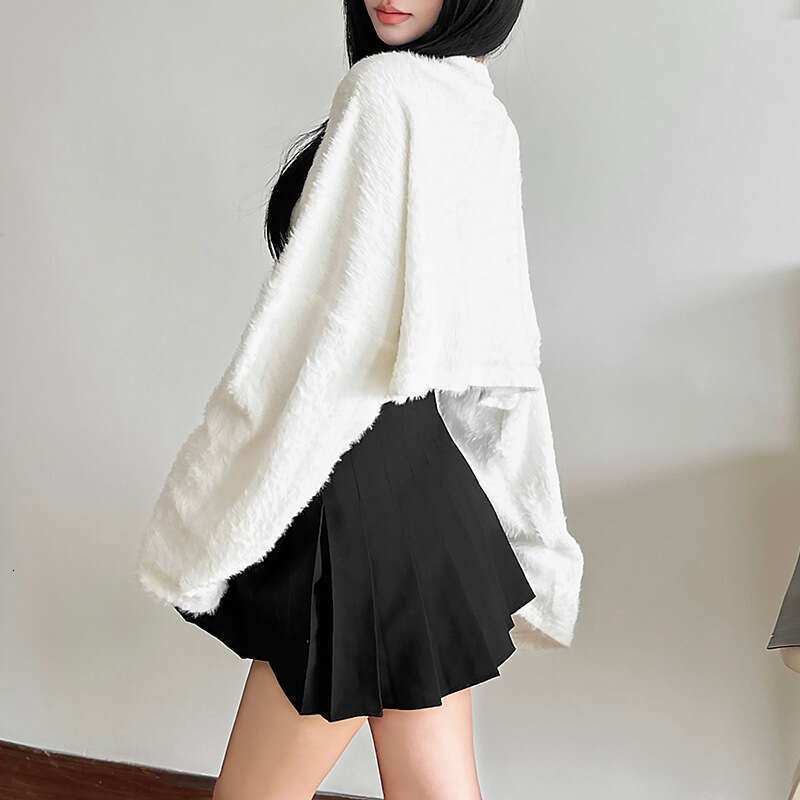 2024 Autumn New Women's Solid Color Slim Fit Tube Top Vest Fashion Long Sleeve Cardigan Two-Piece Set d70