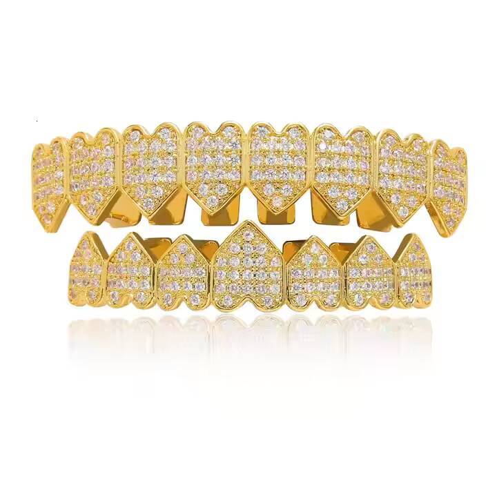 10K Gold Plated Moissanite Round Cut Diamond Fine Grillz Comfortable Lightweight Design for All-Day Wear For Gifting Some One