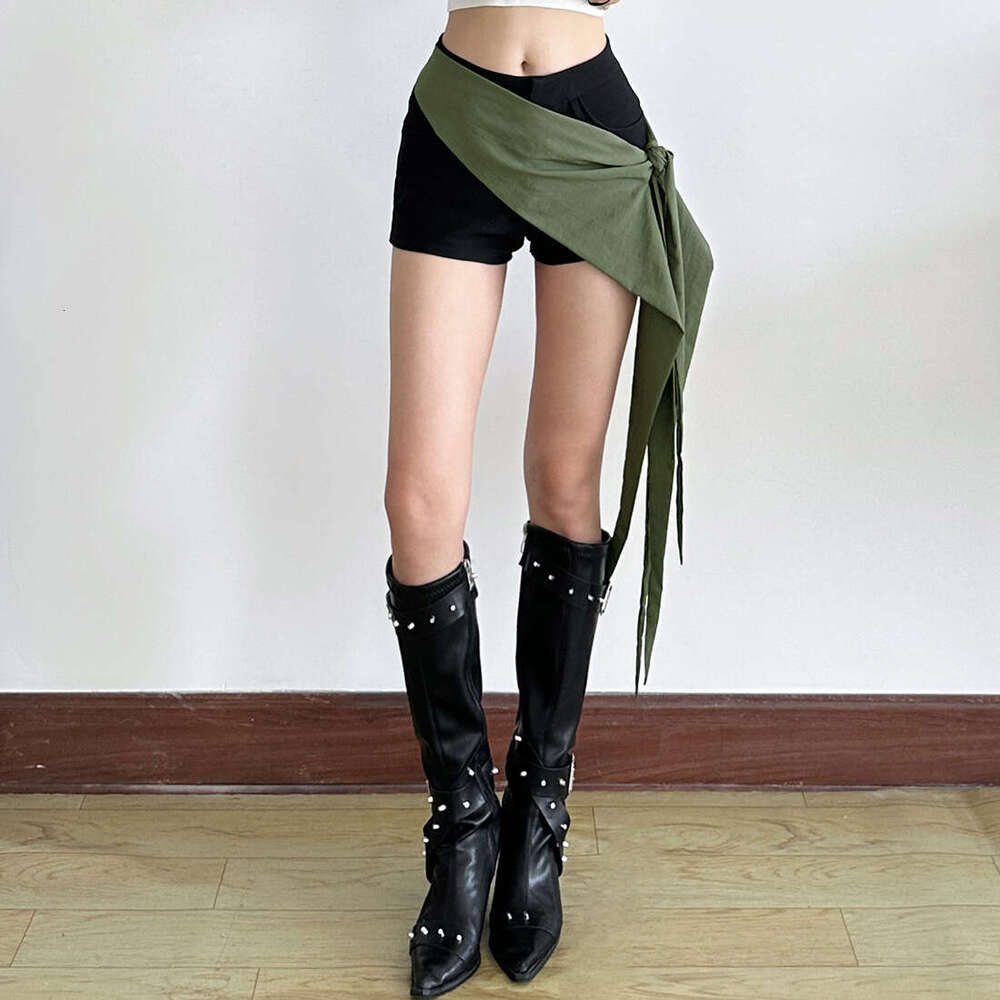 Women's 2025 Summer New Solid Color Sexy Patchwork Fashion Trend Loose Versatile Waist Belt 8e0
