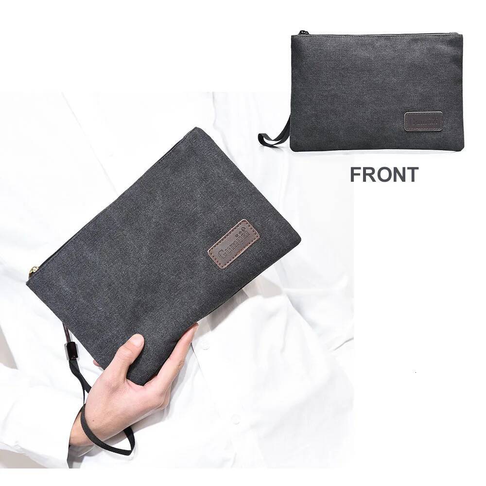 Men's Canvas Business Envelope Bag, Durable And Lightweight Hand-Held Bag