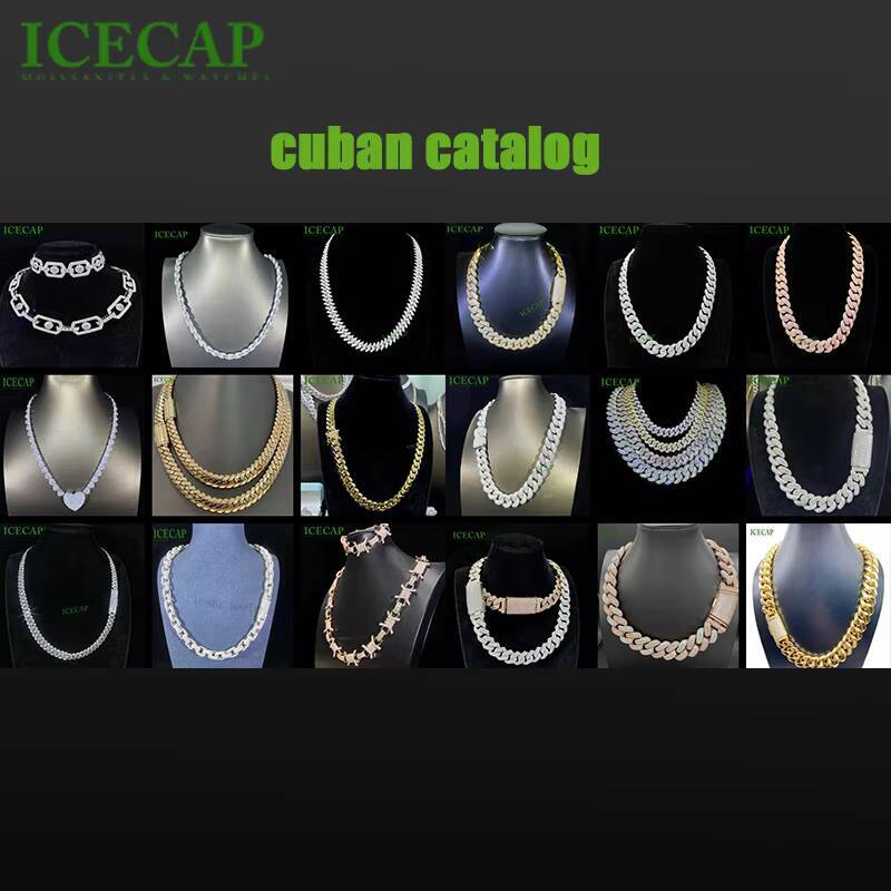 Wholesale VVS Moissanite Iced Chain for Mens 14mm Wide 925 Solid Silver 18k Gold Plated Diamond Rapper Cuban Link Necklace