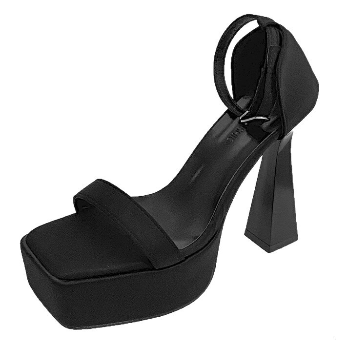 Ddmysports Casual One Strap For Women Sexy Nightclub Show Stage Chunky Heel Waterproof Platform High Heels Outdoor Shoes