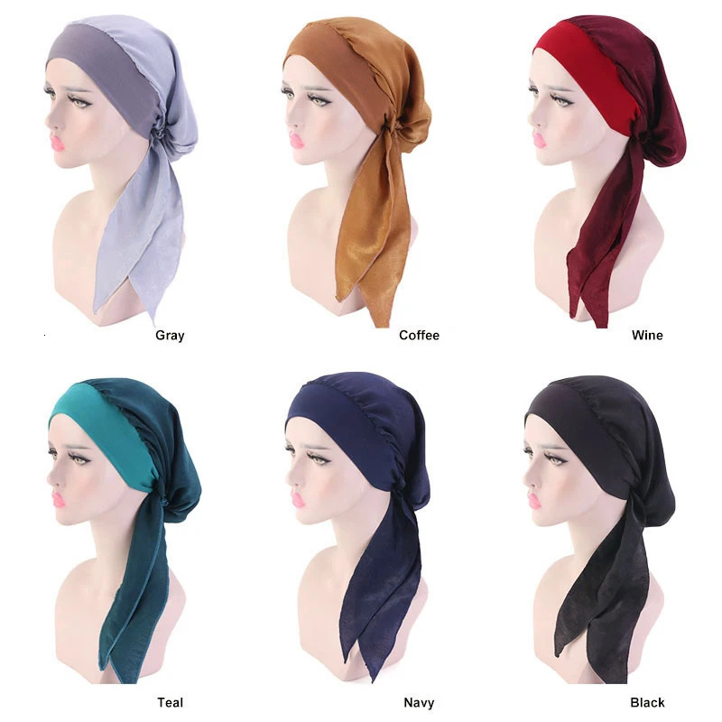 Women Cancer Head Scarf Chemo Hair Loss Hat Turban Pre-Tied Headwear Bandana 250723