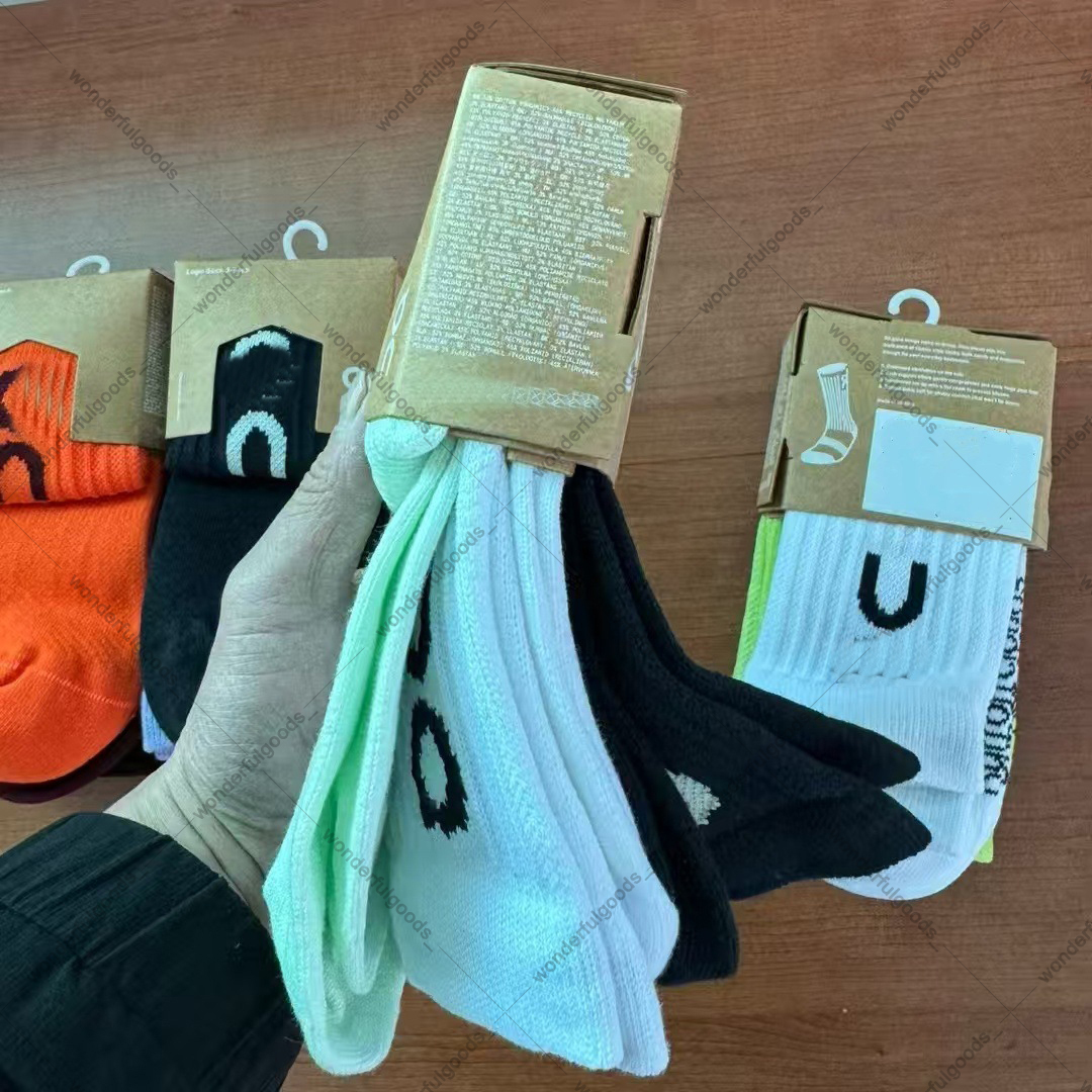 Mens socks designer Sports Socks Classic Print Running Sock Set of Three Pairs athletic Socks for Active Lifestyles