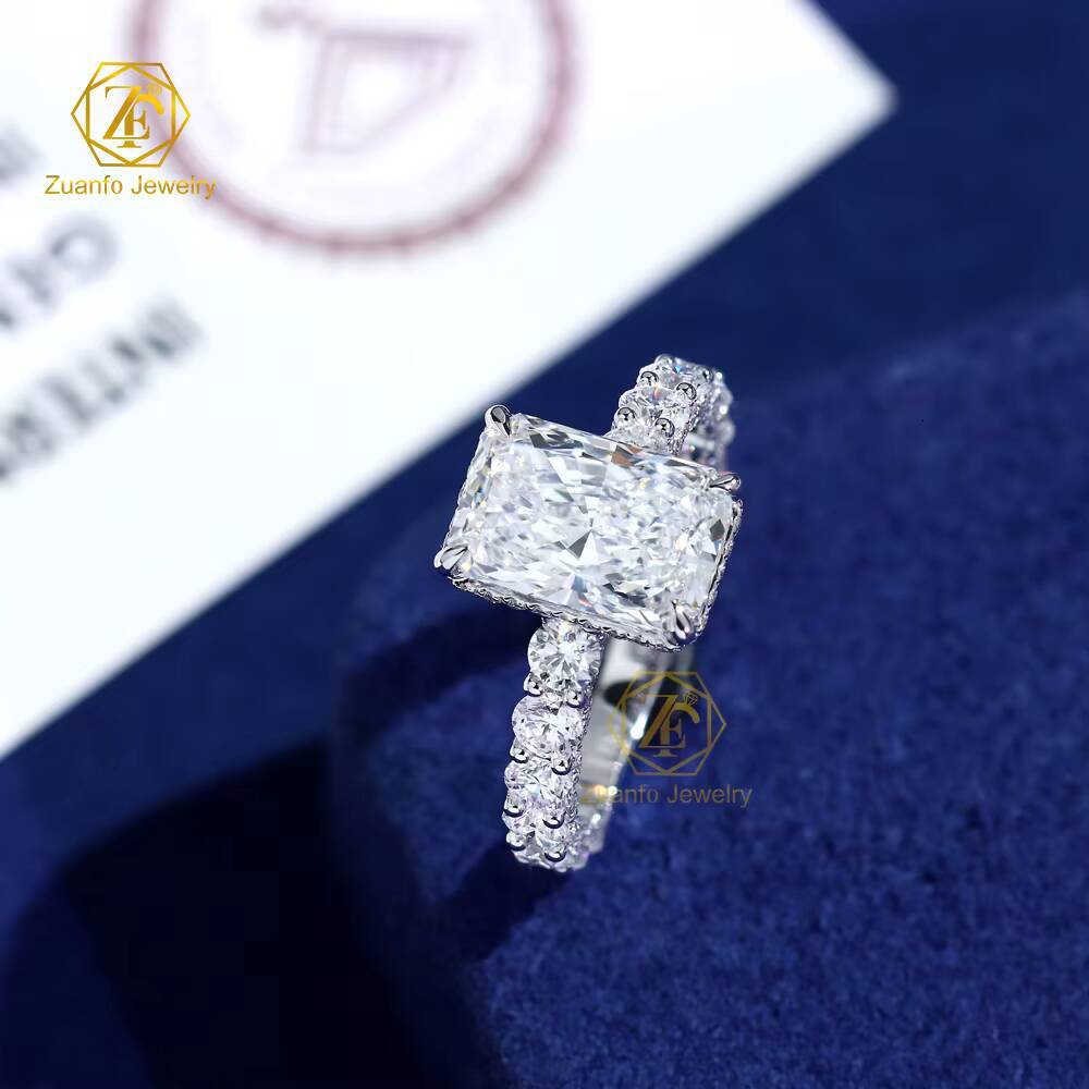 IGI GIA Certified HPHT CVD Lab Grown Radiant Diamond 1ct 2ct 3ct 18K 14K Real Gold Engagement Wedding Ring for Women Man