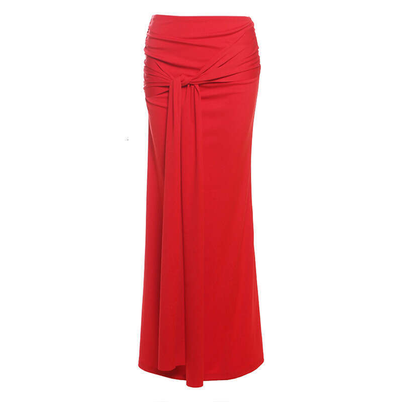 2025 Summer New Halter Neck Backless Sleeveless Slim Top High Waist Ribbon Skirt Set for Women dfb