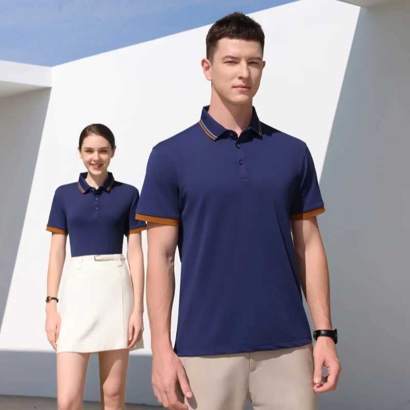 2025 New Mens Short Sleeve Solid Color Polo Shirt Breathable Comfortable and Elastic Top New Casual Business Style Polo ShirtXJ250725