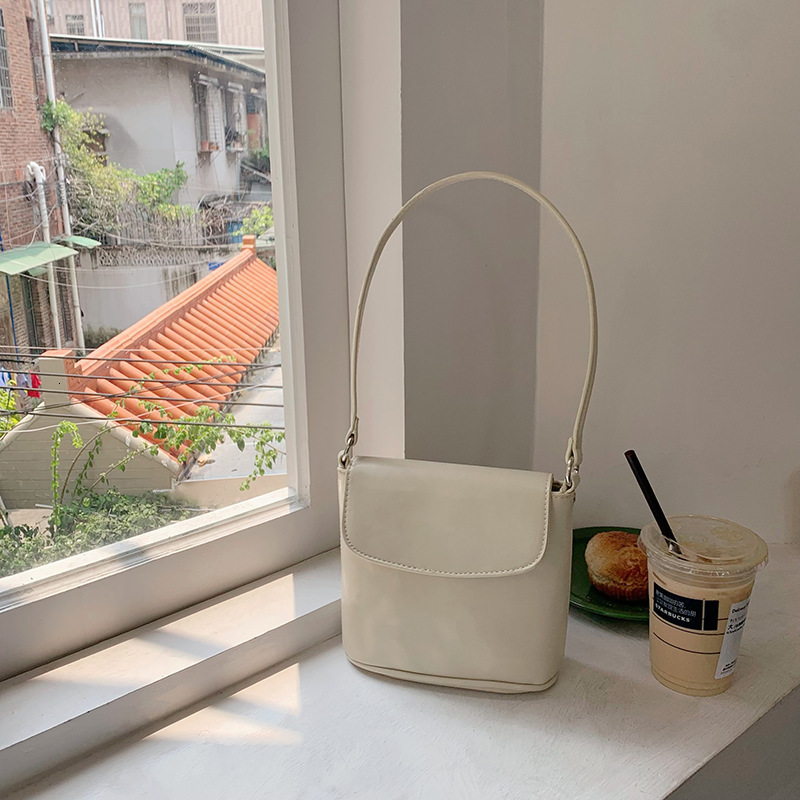 2025 summer new women's shoulder handbag new Korean style niche design texture solid color women's crossbody bag new women's crossbody 