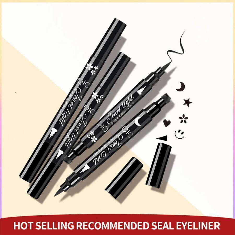 QIC Black Seal Pen Star + Moon Stamp Long-Lasting Eye Liner Pencil Eyes Makeup Cosmetics Waterproof Eyeliner X250725 X250725