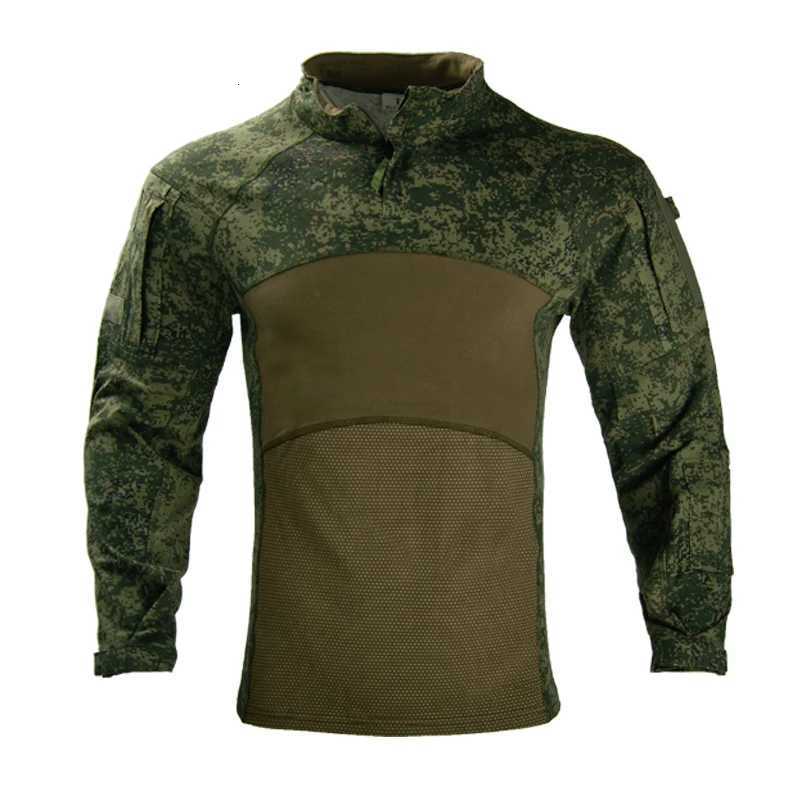 Mens Outdoor Hunting Shirts Zipper Airsoft Combat Tee Slim Fit Shirt Man Hunting Clothes T-shirt Fishing Y250724