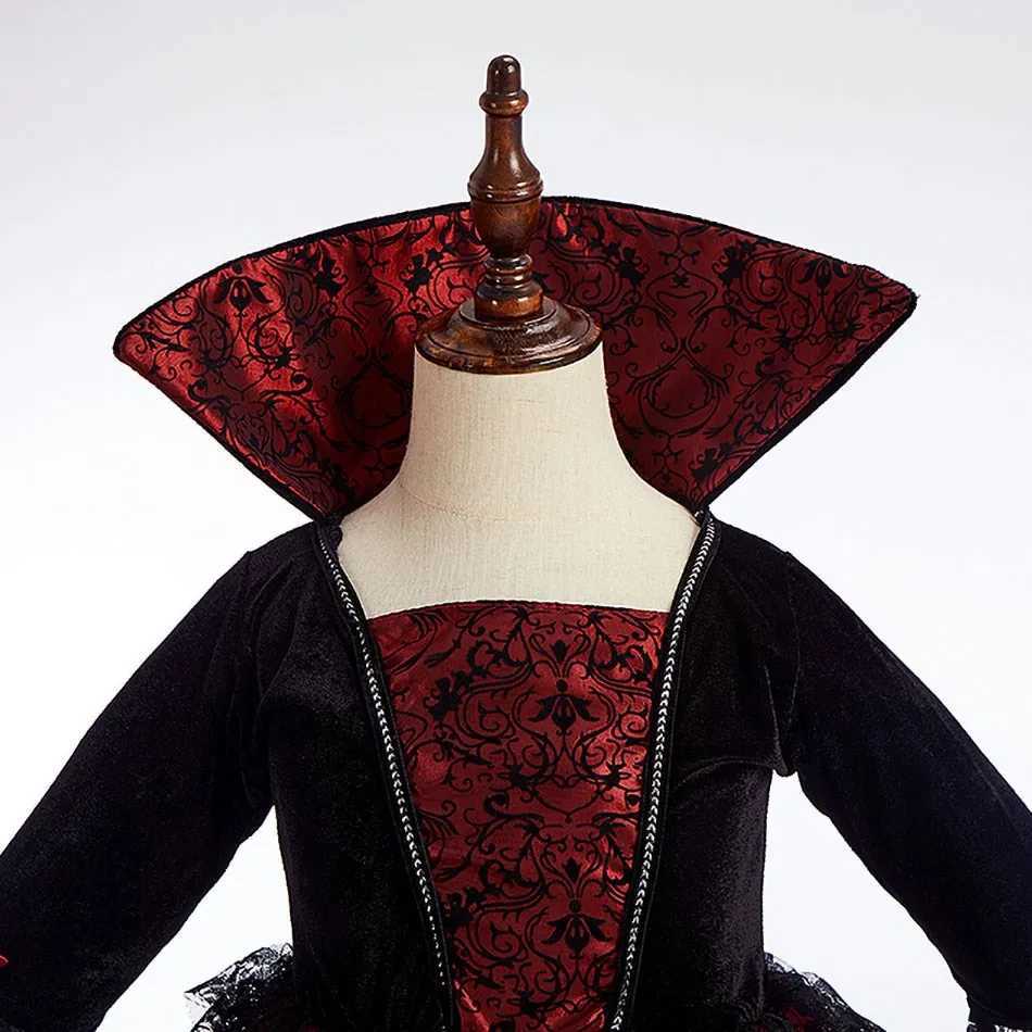 Girls Princess Costume Baby Vampire Halloween Elegant Fantasy Children Cosplay Carnival Fancy Disguise Witch Birthday Dress Hat Z250725