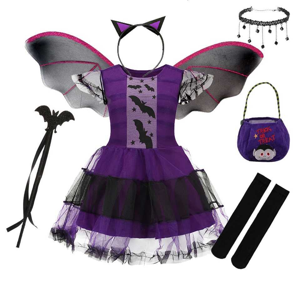 2025 Girls Halloween Cosplay Vampire Clothes Witch Costume Carnival Par Cosplay Dress Clothes Infant Costume Z250725